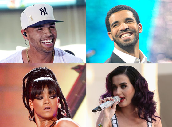 Rihanna, Katy Perry, Drake, Chris Brown Rihanna, Katy Perry, Drake, Chris Brown